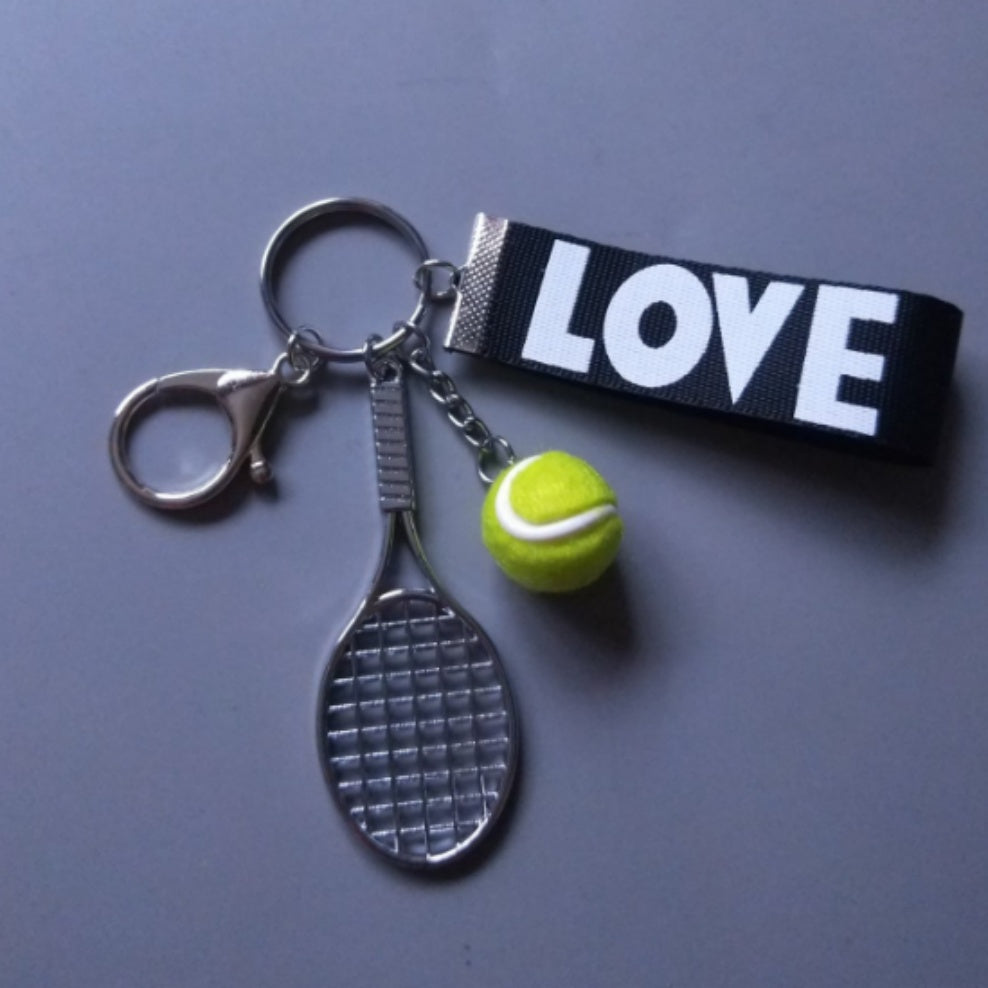 Llavero Creativo de Plástico con Forma de Raqueta de Tenis