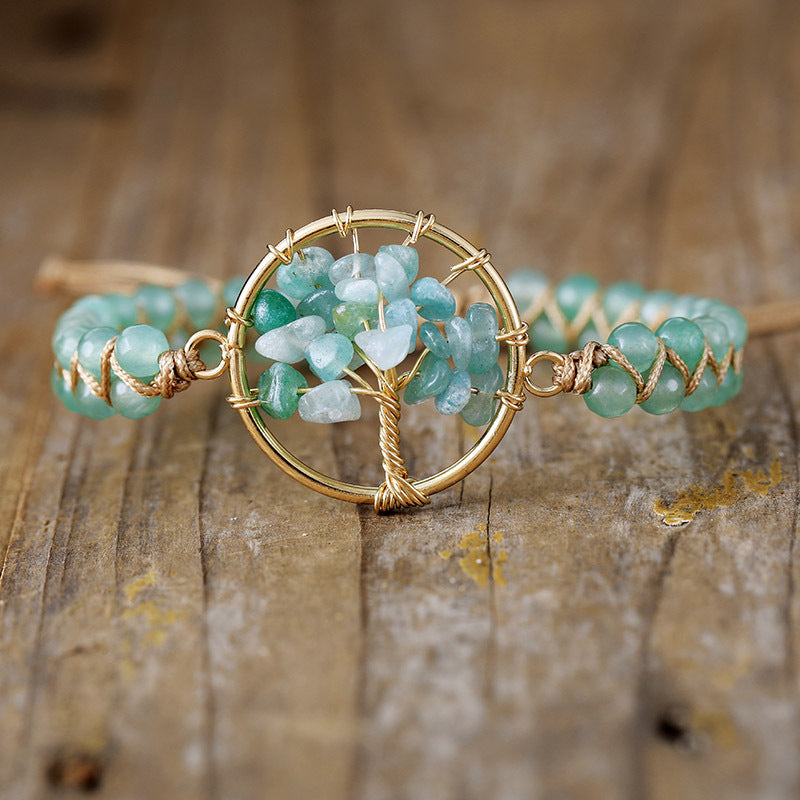 Pulsera de pareja tejida a mano de amatista