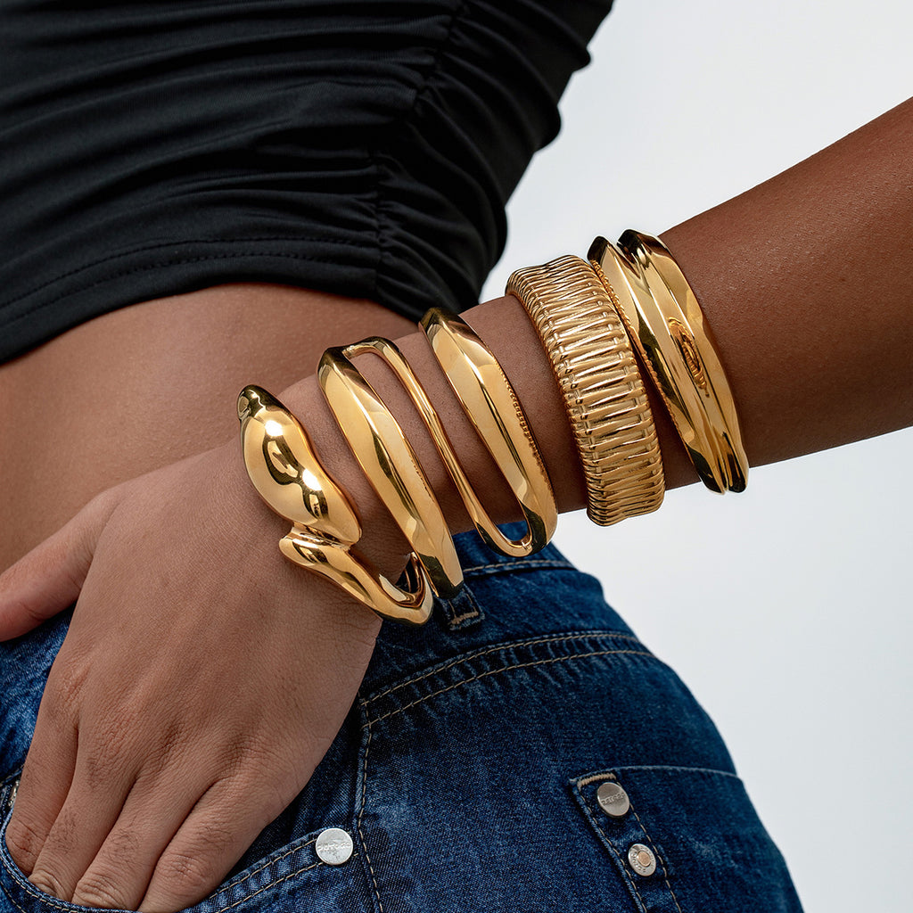 Titan-Edelstahl offenes rundes Armband