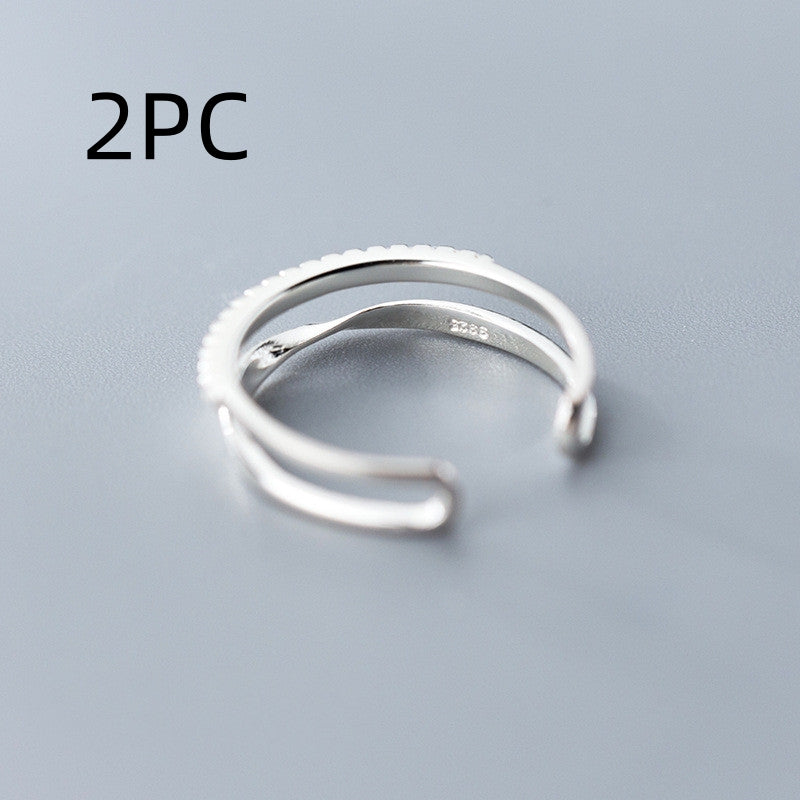 Twisted Double Row Drill Adjustable Hand Jewelry