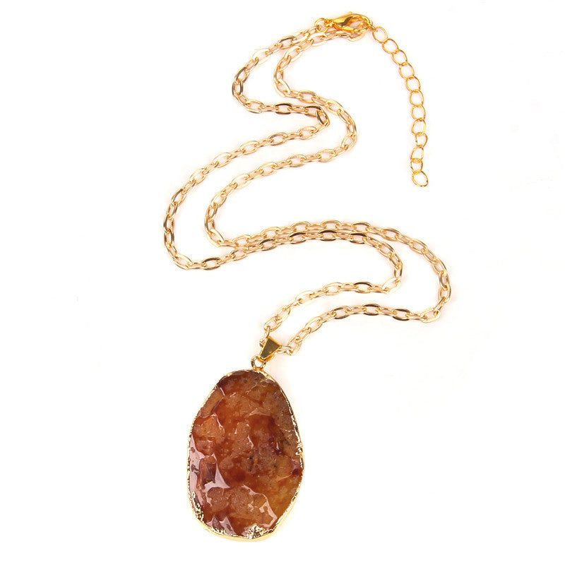 Mode Neues Produkt Temperament Natürliche Amethyst-Cluster-Halskette