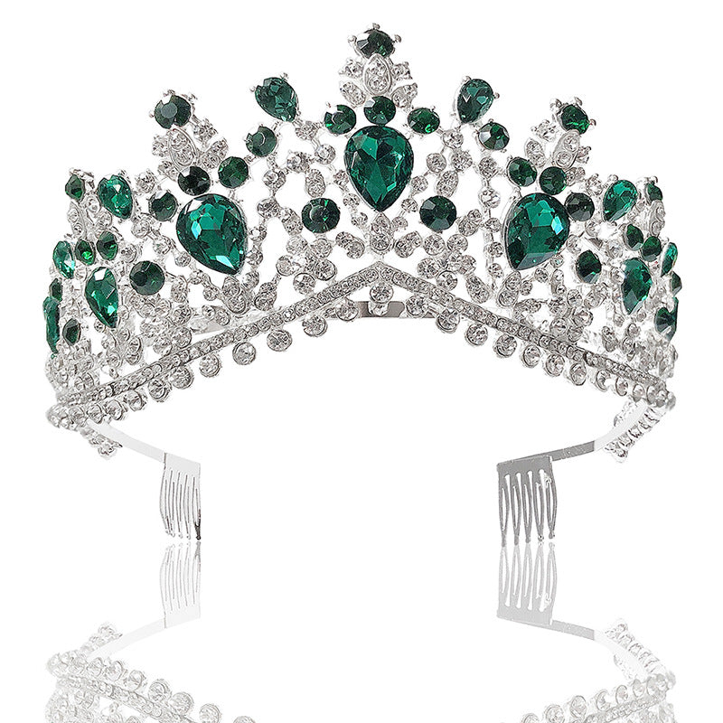 Diadema barroca nupcial con diamantes de imitación para vestido de princesa