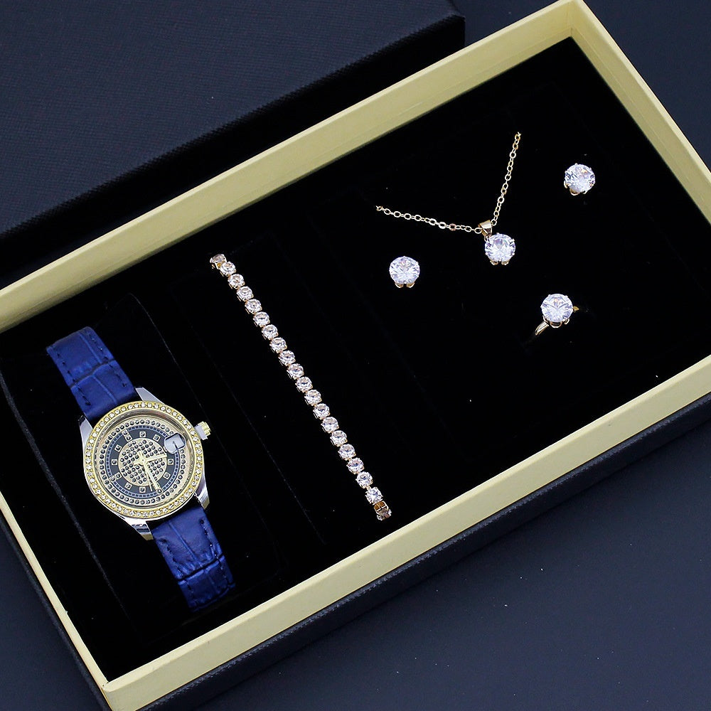 Neue Damenuhr Gut aussehendes grenzüberschreitendes Valentinstags-Uhrenschmuck-Set mit Dekoration