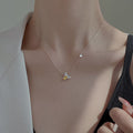 Natural citrine peridot micro-inlaid bee necklace