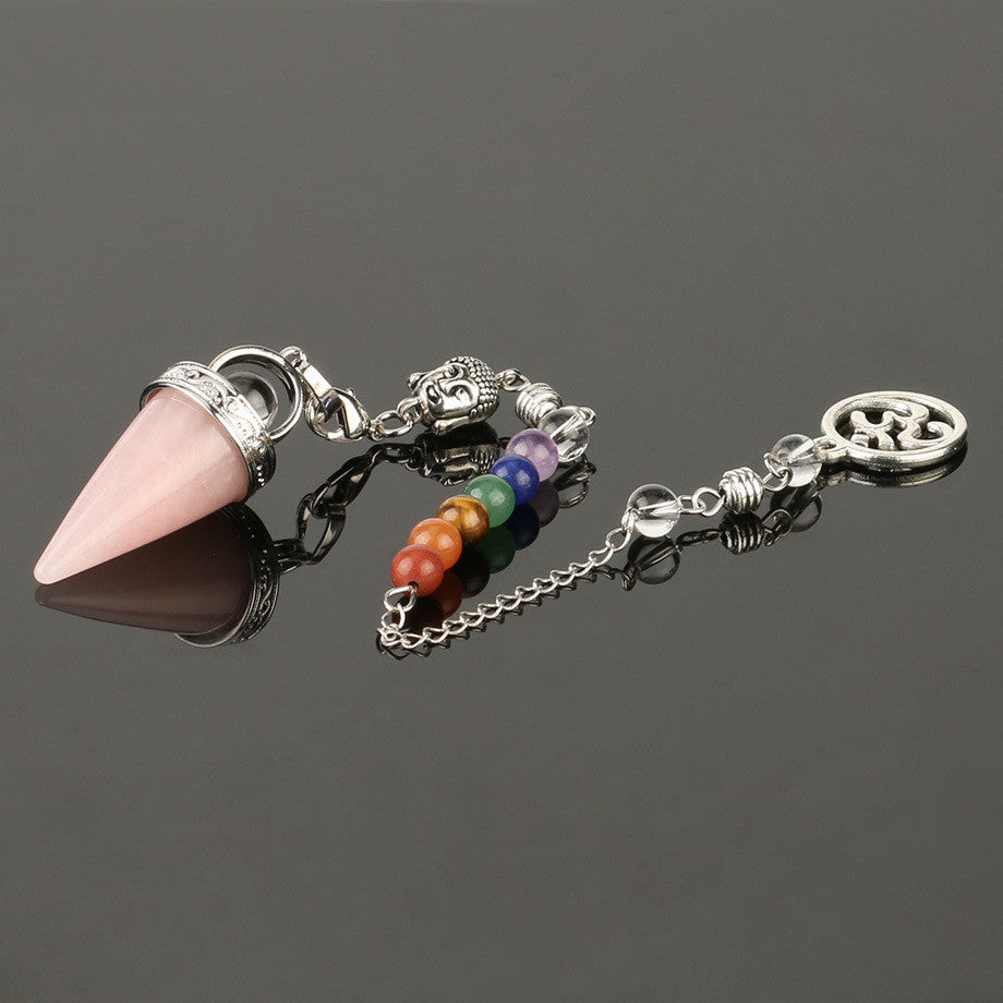 Schmuck Sieben Chakra Reiki Halskette Pendel Amethyst Anhänger Yoga Unisex Schmuck