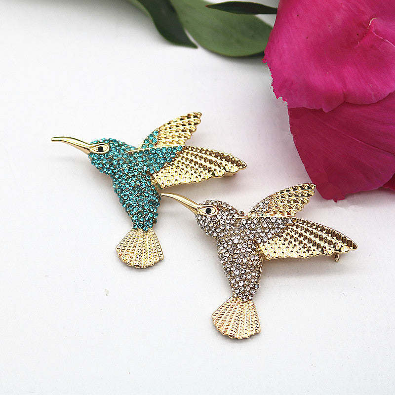 Broche de colibrí retro bonito para mujer