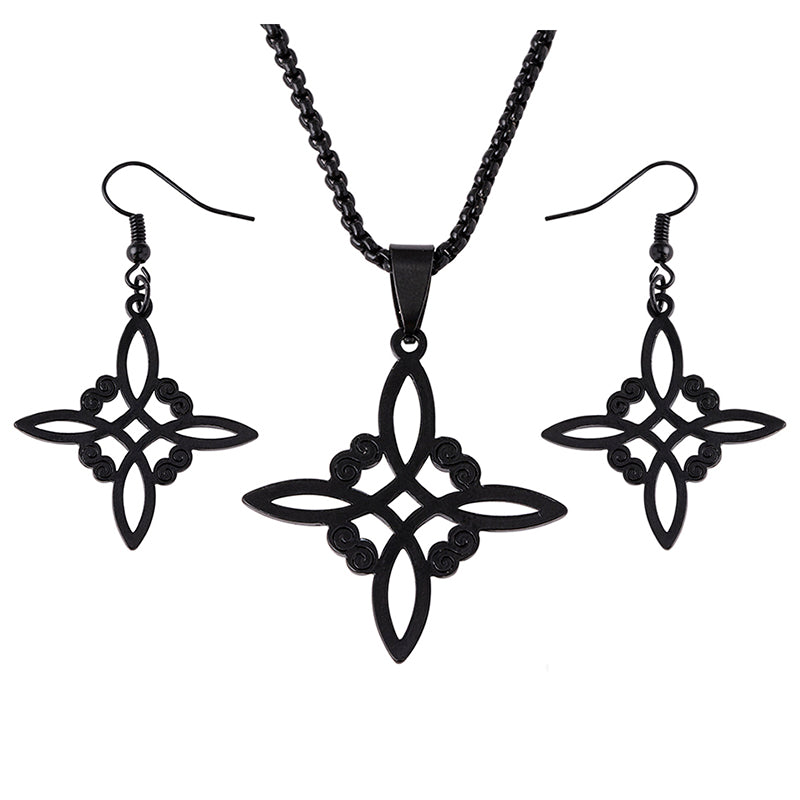 Witch Irish Knot Stainless Steel Necklace Witchcraft Celtic Knot Pendant Necklaces