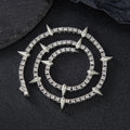 Alloy Diamond Hip Hop Rap Fluorescent Panther Necklace