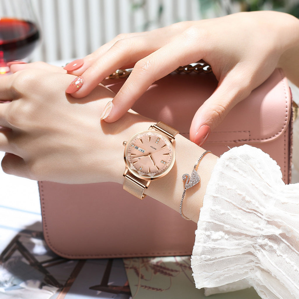Nuevo Reloj de Cuarzo Luminoso Impermeable de Moda para Mujer
