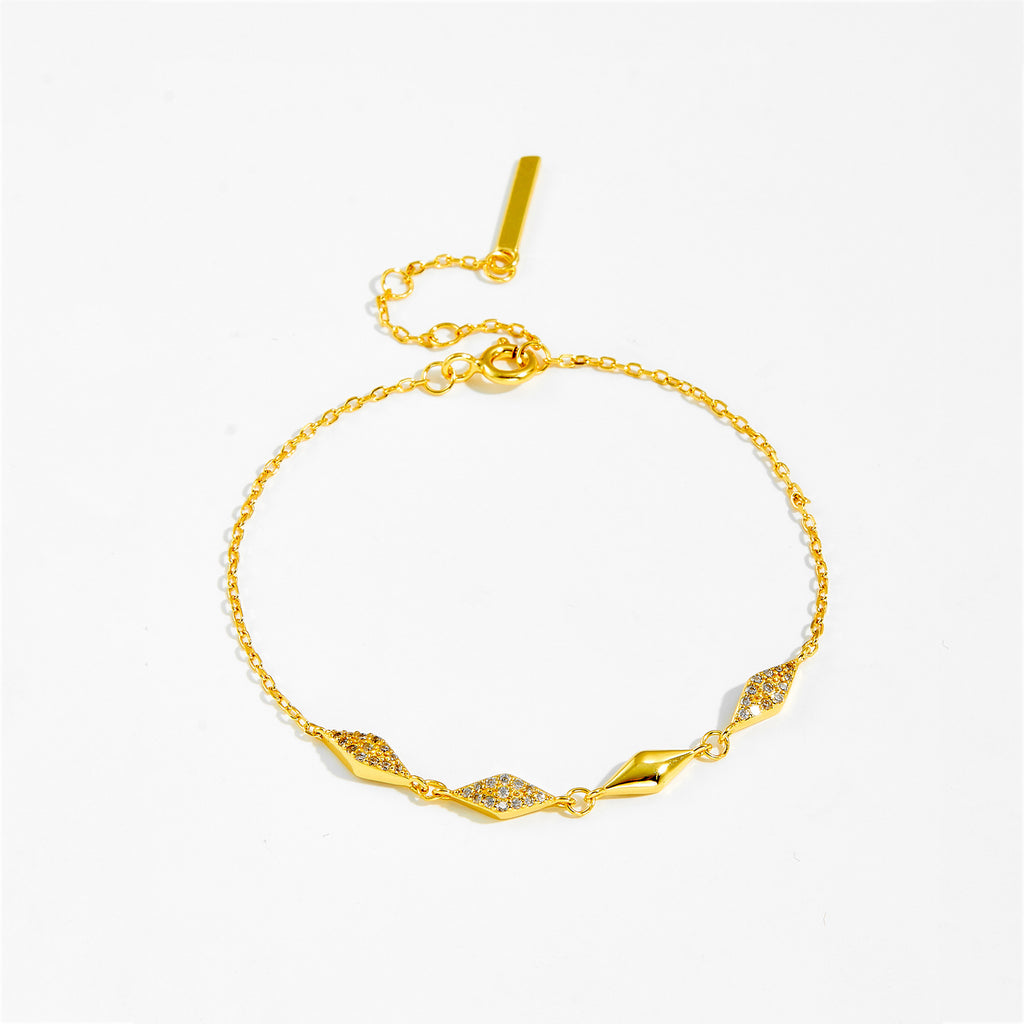 Rhombus S925 Silber Simple Sweet Cool Armband
