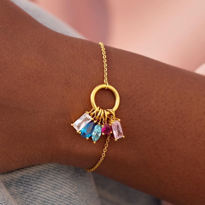 Mode Persönlichkeit Geburtsstein Farbe Zirkon Armband