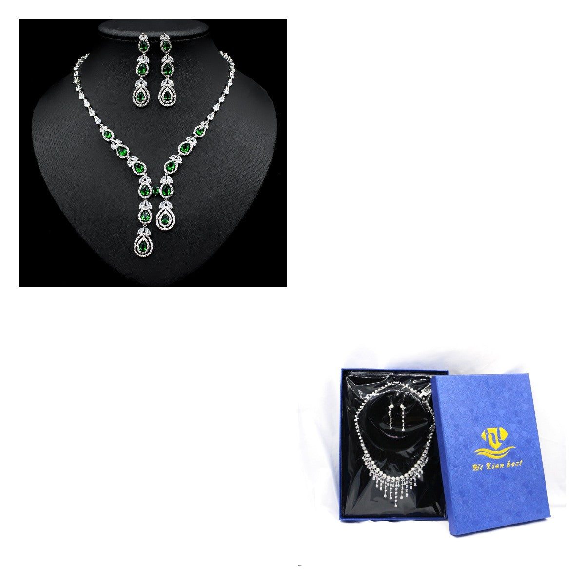 Jewelry Temperament Set Chain Ladies Earrings Necklace Two Piece