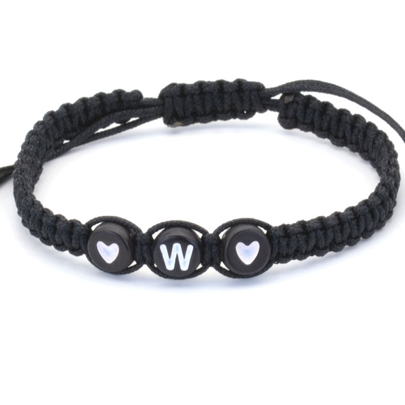 26 English Letters Love Heart Hand Woven Hand Rope