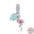 Flamingo Armband Zubehör aus Sterlingsilber mit losem Perlen-Design