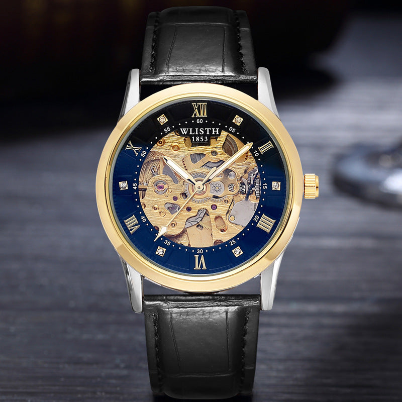 Herren-Automatik-Uhr Mechanische Armbanduhr Edelstahl Wasserdicht