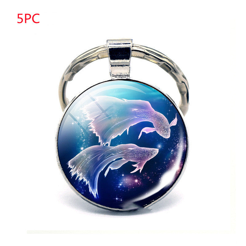 Llavero de los Doce Signos del Zodiaco, Regalo de Cumpleaños