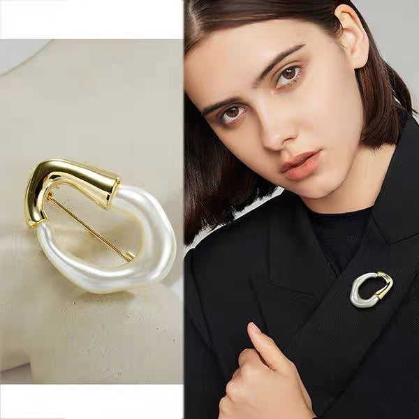 Broche Redondo Brillante Ramillete Femenino Estilo Clásico Exquisito