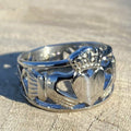 Silver Color Rings For Women Men Handmade Engraved