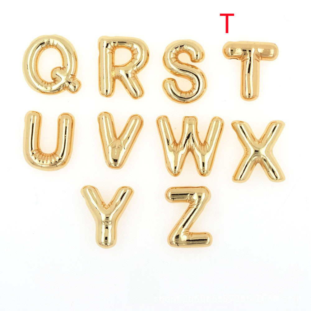 Glossy Letters Copper Pendant Necklace