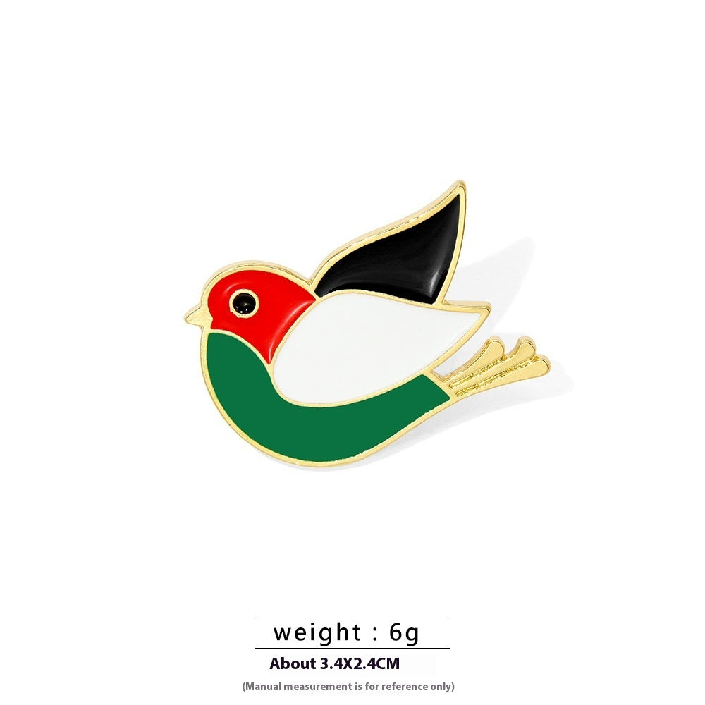 Fashion Simple Free Palestine Flag Brooch