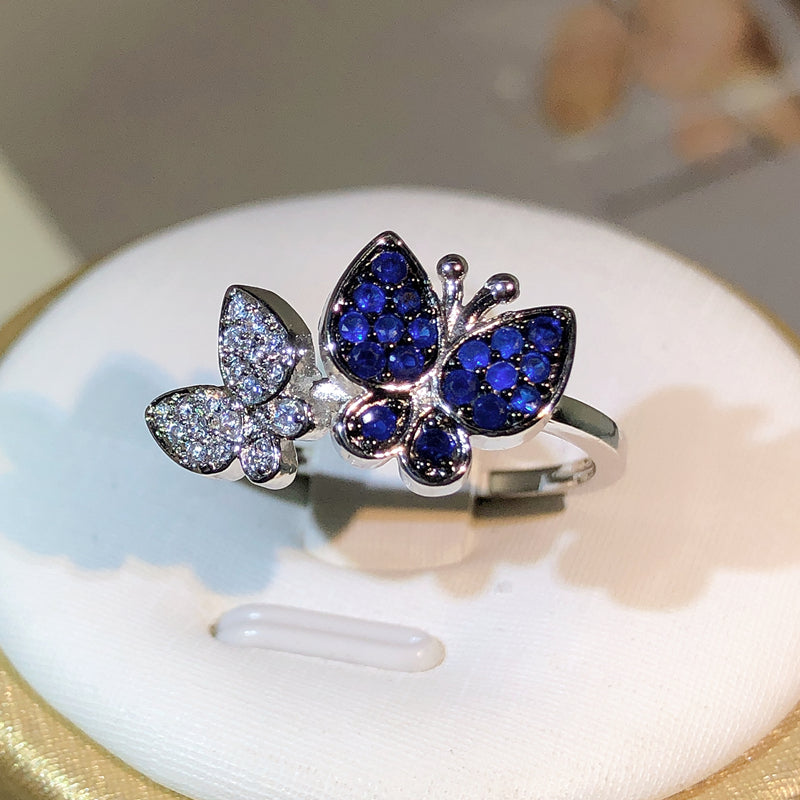 Anillos para mujer, bonitos y a la moda, con diamantes completos