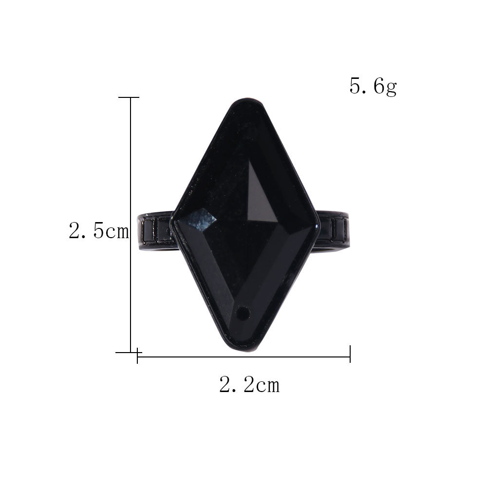 Walnuss Exquisites Schwarzes Ringset