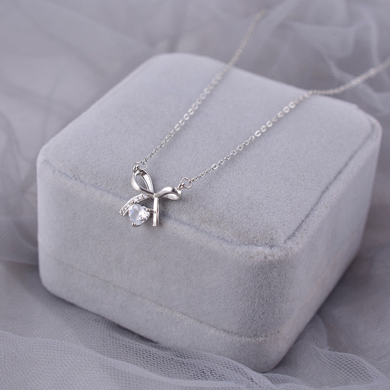 Damen Leichte Luxus-Schleifen-Halskette