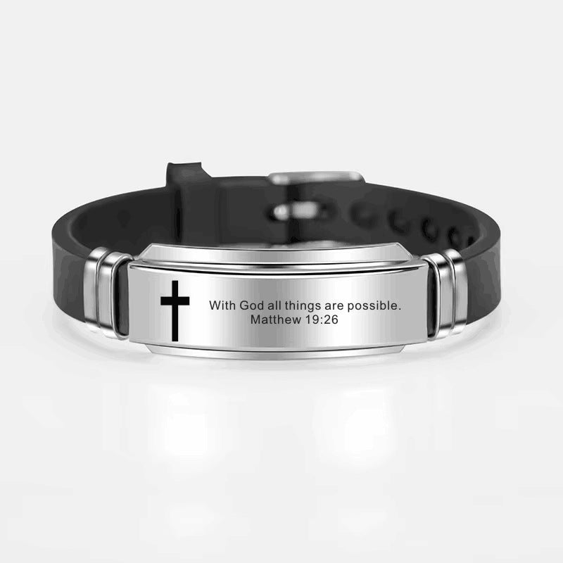 Inspirational Simple Family Friendship Stainless Steel Bracelet