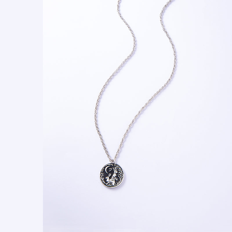 2023 New Cute Moon Rabbit Grass Antique Silver Pendant Necklace
