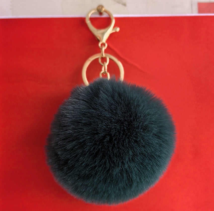 20 Colors Fluffy Fur Pom Pom Keychain Soft Faux Fur-like Ball Car Keyring Key Holder Women Bag Pendant Jewelry