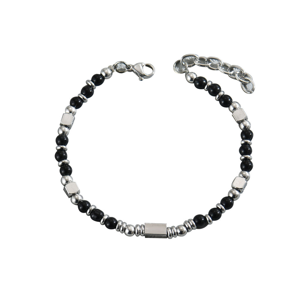 Geometrisches Retro-Natursteinarmband Nische
