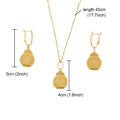 Damen 24K Gold Braut Halskette Anhänger Schmuck Set