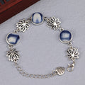 Ethnic Blue Dyed Tie-dye Bracelet Hand-stitched