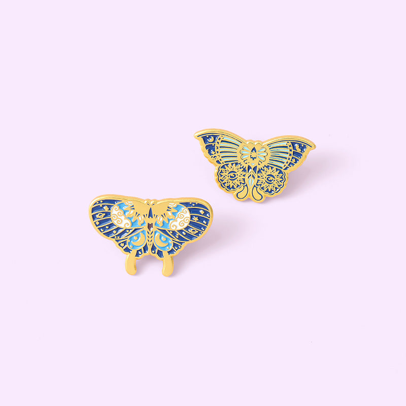 Broche de Aleación con Forma de Mariposa, Joyería Personalizada Azul