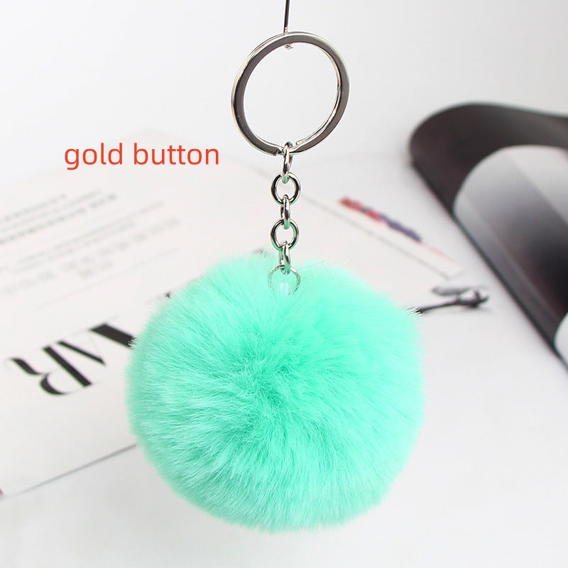 20 Colors Fluffy Fur Pom Pom Keychain Soft Faux Fur-like Ball Car Keyring Key Holder Women Bag Pendant Jewelry