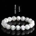 Natural Snowflake Ghost Round Beads Bracelet