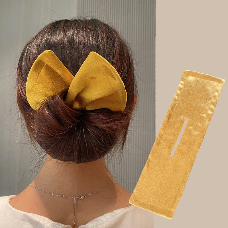 Diadema estampada con rizador de pelo estilo lazo vintage francés