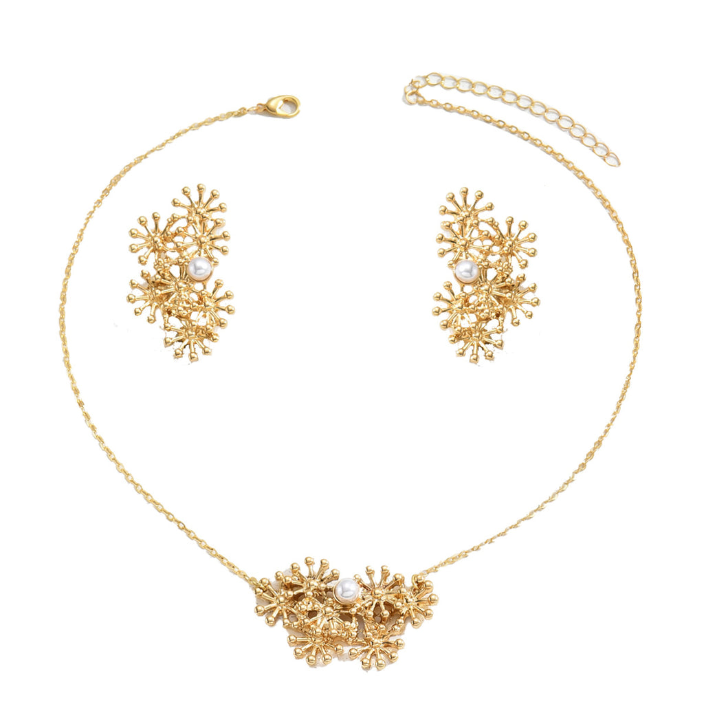 Mode SONNENBLUMEN Design Damenhalskette Set