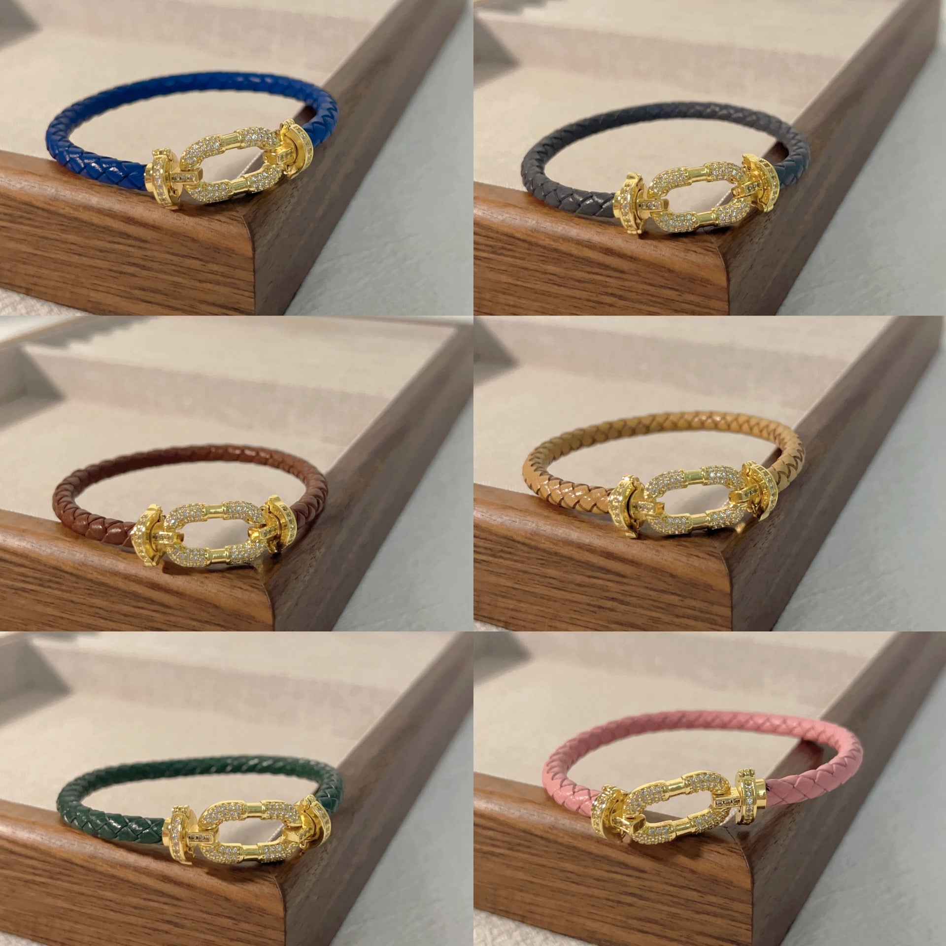 18K Gold Copper Micro-inlaid Vachette Clasp Red Rope Bracelet