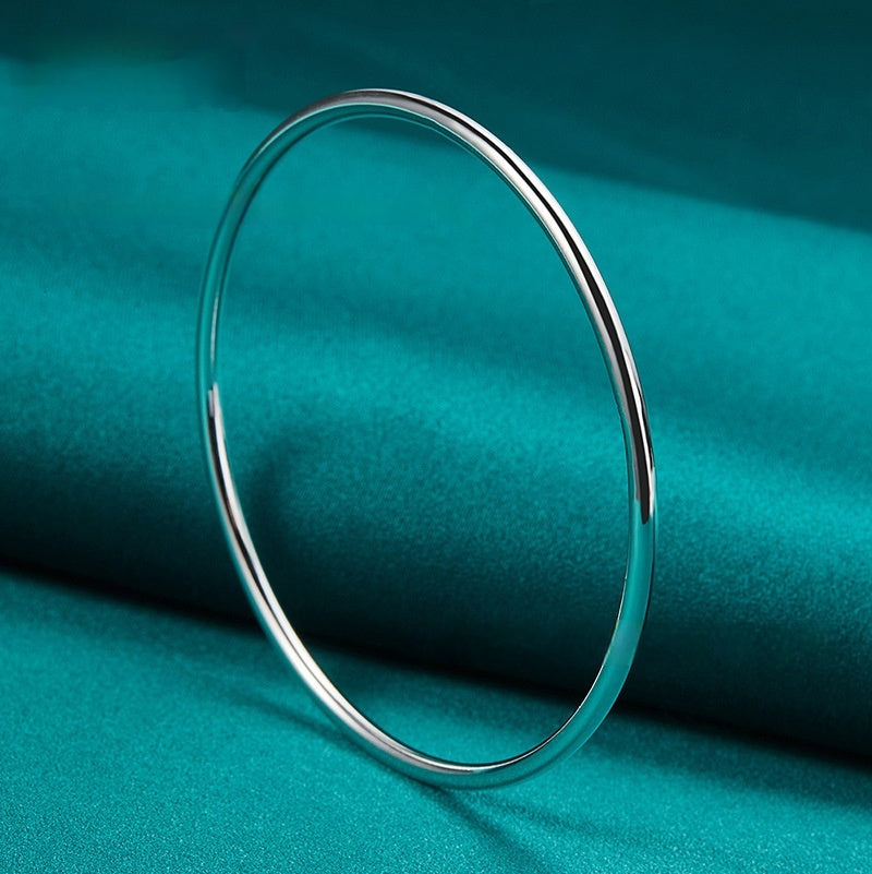 Silberschmuck 3mm Glattes Kreisarmband