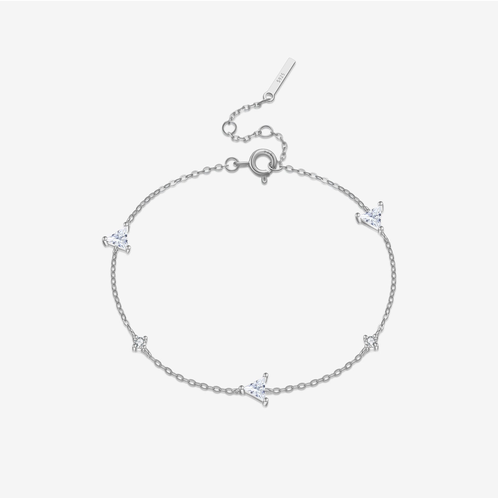 Pulsera sencilla de plata de ley S925 para cualquier ocasión