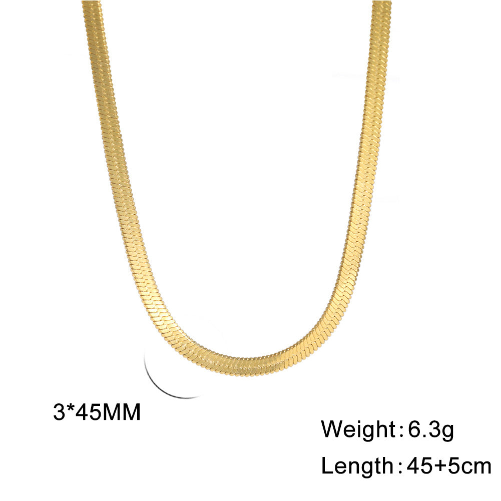 Beliebter Schlangenknochen-Edelstahl-Choker