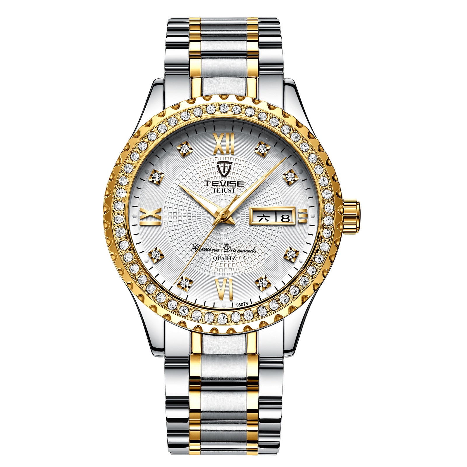 Paar Uhren Quarz Gold Diamant Minimalistische Armbanduhren