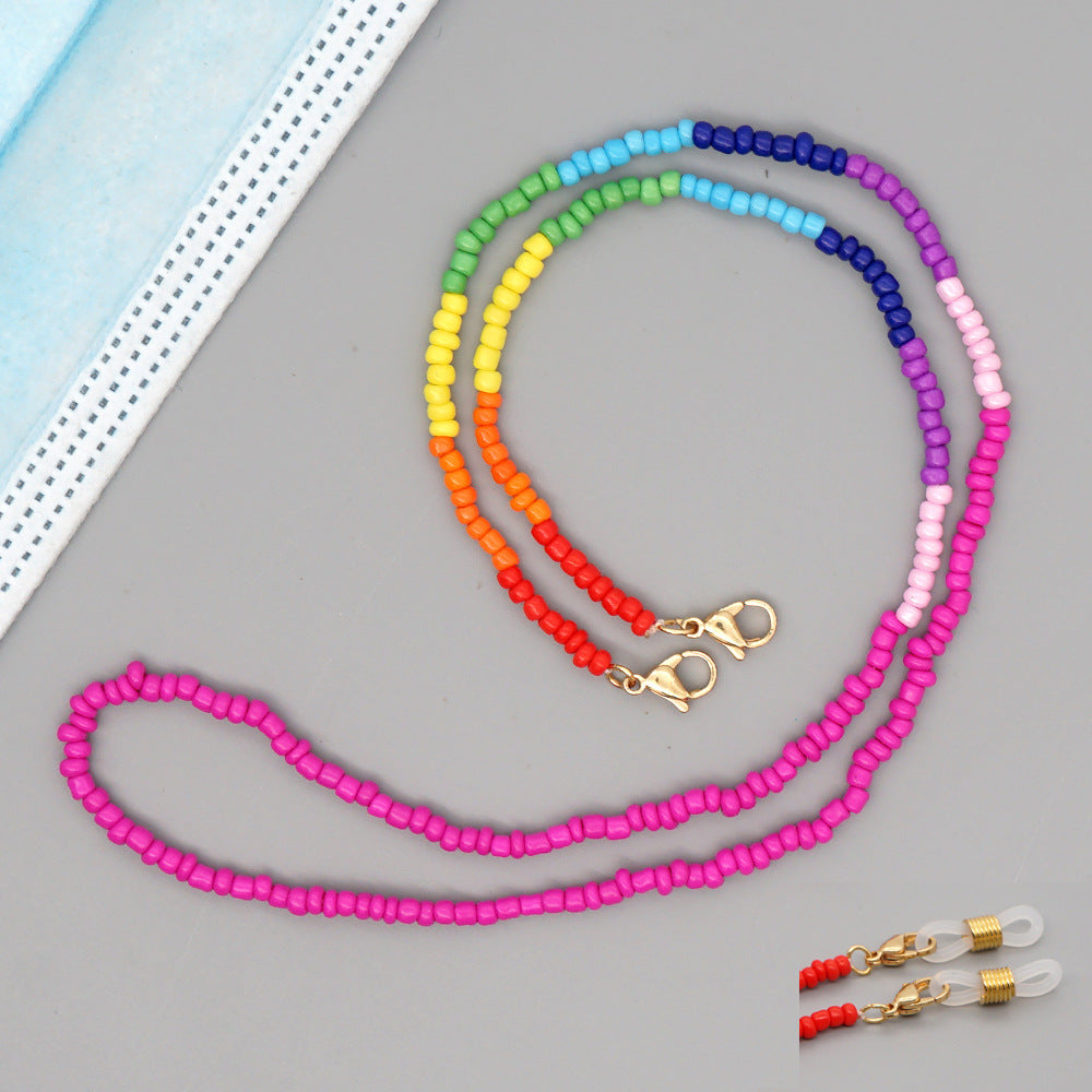Brillen-Gesichtsmasken-Halskette, Schmuck, Perlen-Schultergurt, modische Sonnenbrillen-Schmuckkordel