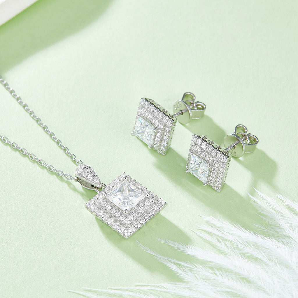 Luxuriöses Schmuckset aus 925er Sterlingsilber