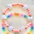 Buntes Dopamin-Buchstaben-Liebes-Acryl-Armband