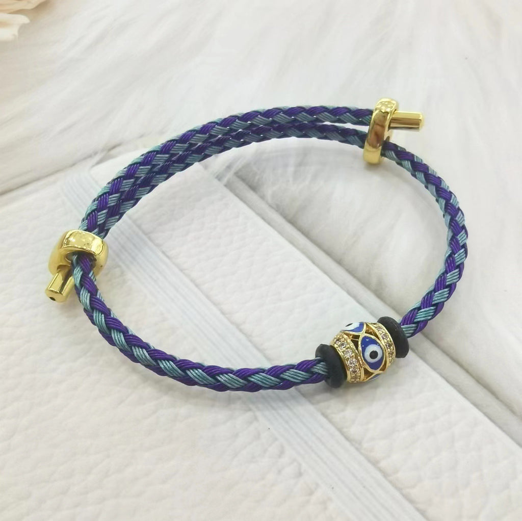 Mode Teufelsauge Farbe Stahlseil Augenarmband