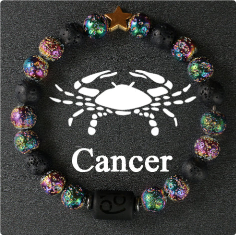 Twelve Constellation Couple Bracelet Tigereye Handmade Bracelet Shooter