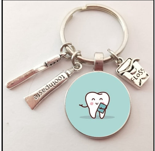 Creativo Lindo Llavero Diente Vaso Colgante Personalizado
