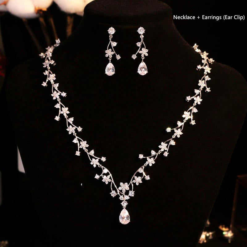 Ohrringe Brautknoten Hochzeitsschmuck Bankettkleid Schmuck